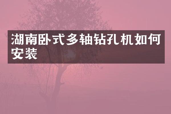 湖南臥式多軸鉆孔機(jī)如何安裝