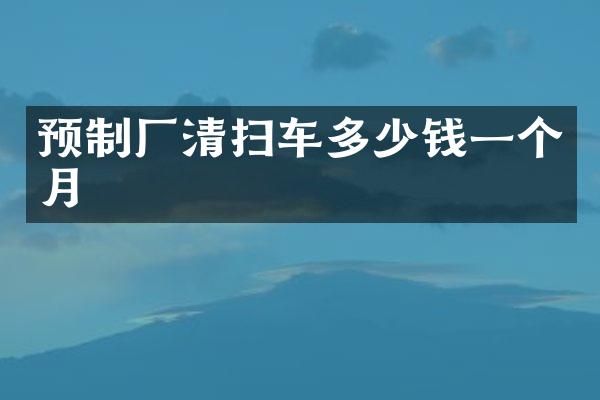 預(yù)制廠清掃車多少錢一個(gè)月