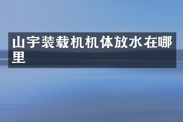 山宇裝載機(jī)機(jī)體放水在哪里