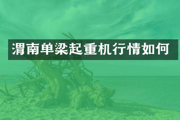 渭南單梁起重機行情如何