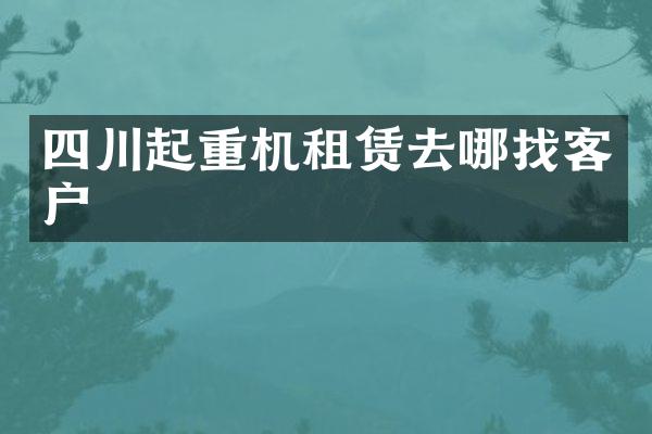 四川起重機(jī)租賃去哪找客戶(hù)