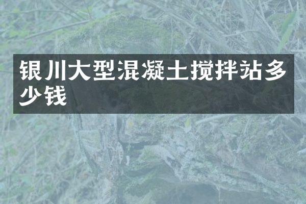 銀川大型混凝土攪拌站多少錢