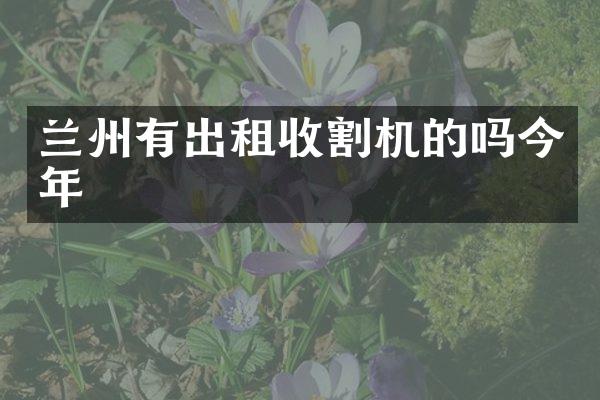 蘭州有出租收割機(jī)的嗎今年