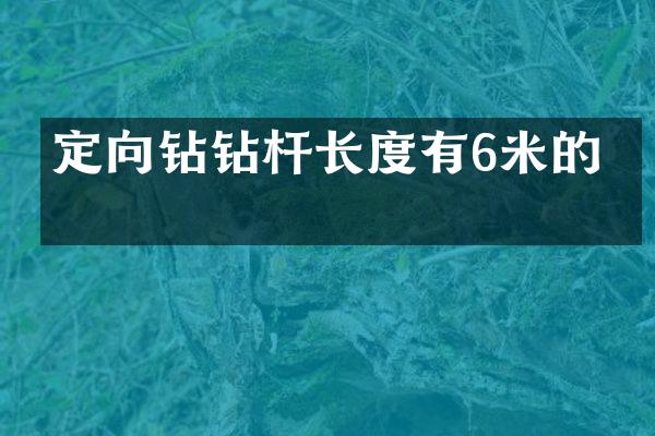 定向鉆鉆桿長(zhǎng)度有6米的嗎