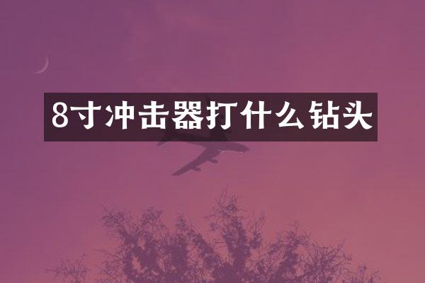 8寸沖擊器打什么鉆頭