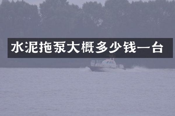 水泥拖泵大概多少錢(qián)一臺(tái)