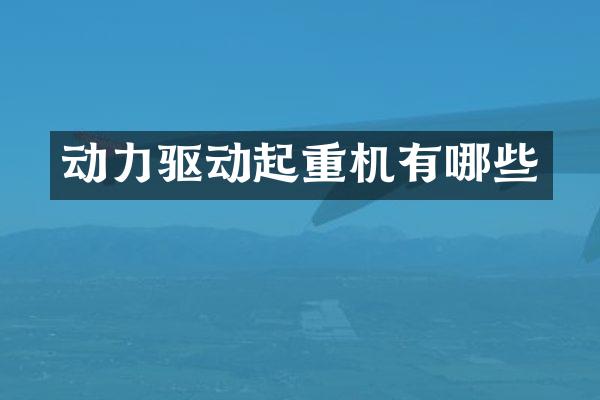 動力驅(qū)動起重機有哪些