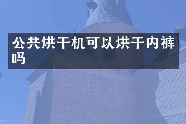 公共烘干機(jī)可以烘干內(nèi)褲嗎