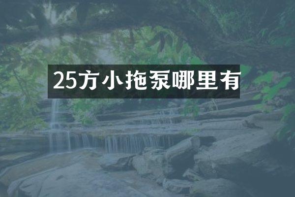 25方小拖泵哪里有