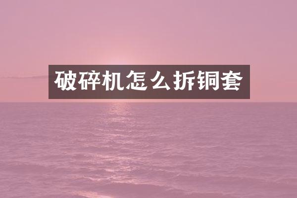 破碎機(jī)怎么拆銅套