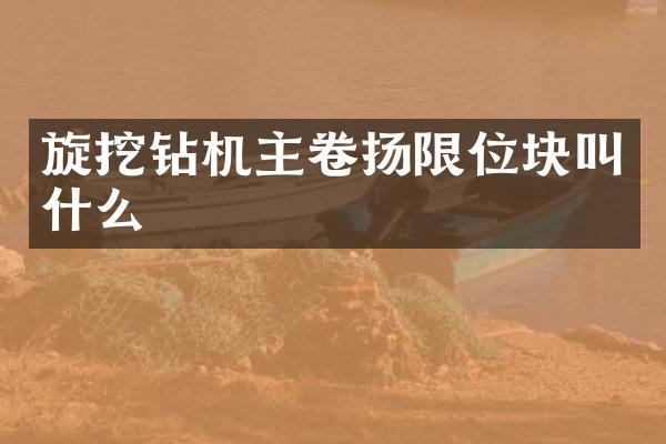 旋挖鉆機(jī)主卷揚(yáng)限位塊叫什么