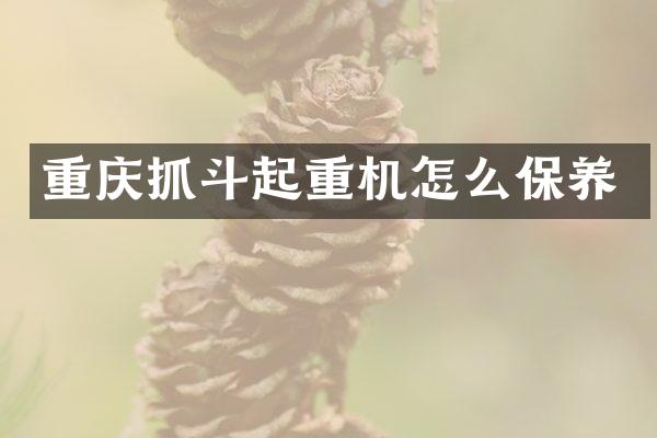 重慶抓斗起重機怎么保養(yǎng)