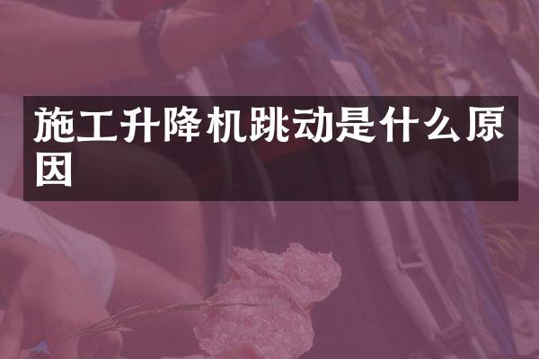 施工升降機(jī)跳動是什么原因