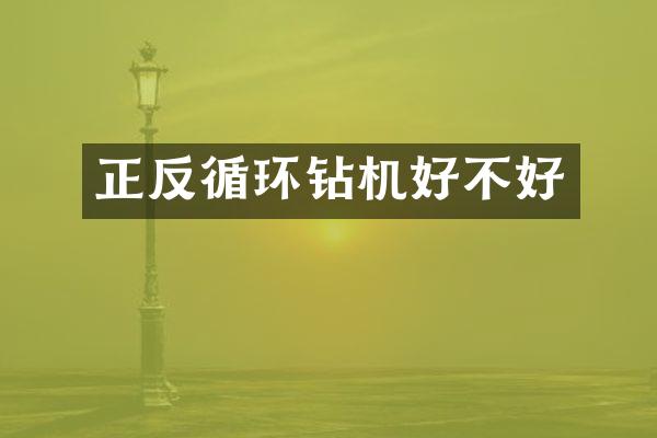 正反循環(huán)鉆機(jī)好不好