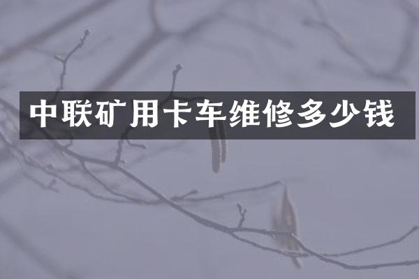 中聯(lián)礦用卡車維修多少錢