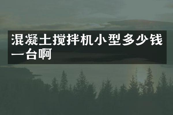 混凝土攪拌機(jī)小型多少錢(qián)一臺(tái)啊