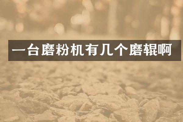 一臺(tái)磨粉機(jī)有幾個(gè)磨輥啊