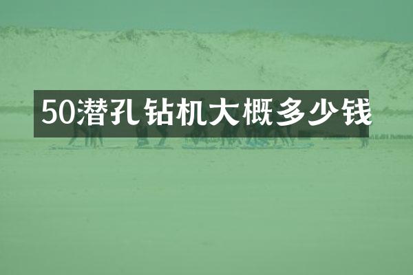 50潛孔鉆機(jī)大概多少錢