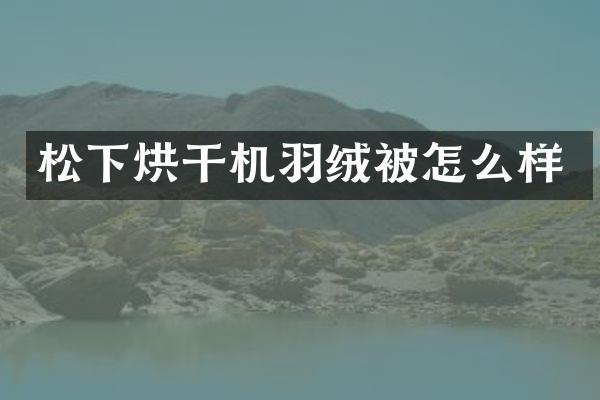 烘干機羽絨被怎么樣