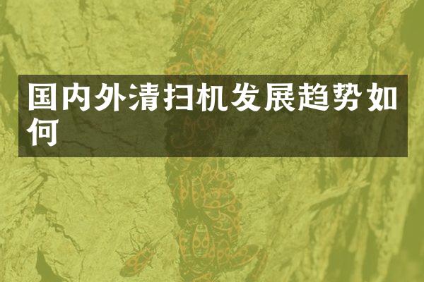 國內外清掃機發(fā)展趨勢如何