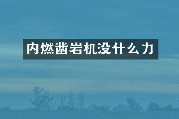 內(nèi)燃鑿巖機沒什么力