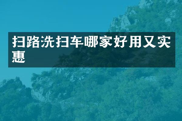 掃路洗掃車哪家好用又實惠