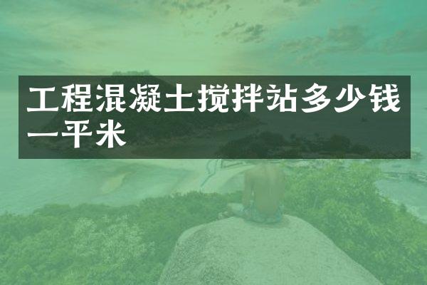 工程混凝土攪拌站多少錢一平米