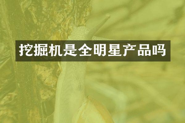 挖掘機(jī)是全明星產(chǎn)品嗎