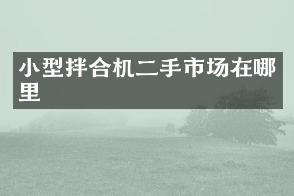 小型拌合機(jī)二手市場(chǎng)在哪里