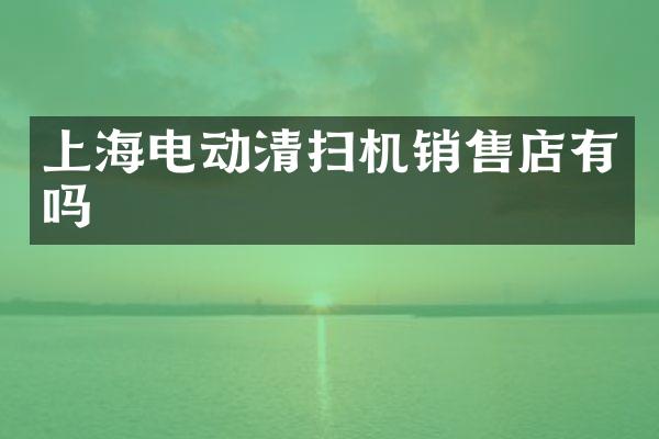 上海電動清掃機銷售店有嗎