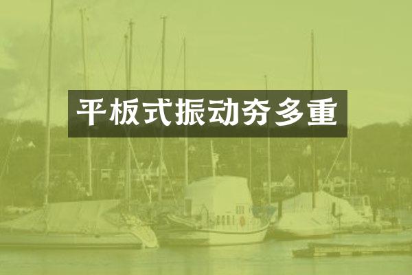 平板式振動夯多重