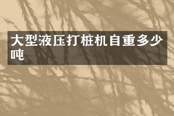大型液壓打樁機(jī)自重多少噸