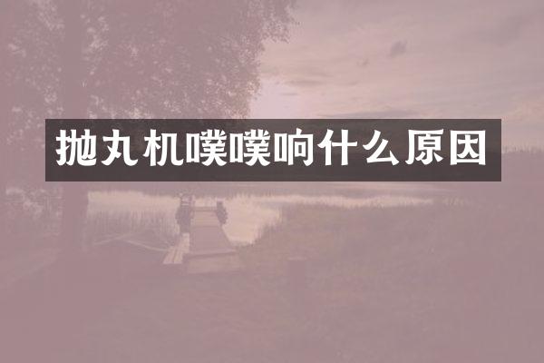 拋丸機噗噗響什么原因
