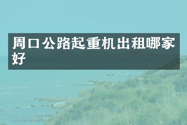 周口公路起重機(jī)出租哪家好