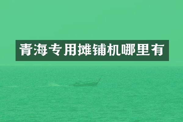 青海專用攤鋪機(jī)哪里有