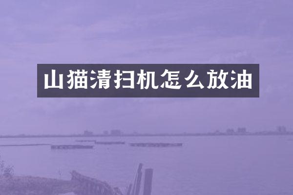 山貓清掃機怎么放油