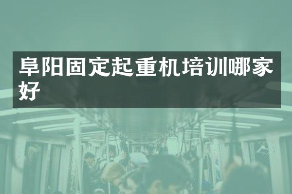 阜陽固定起重機(jī)培訓(xùn)哪家好