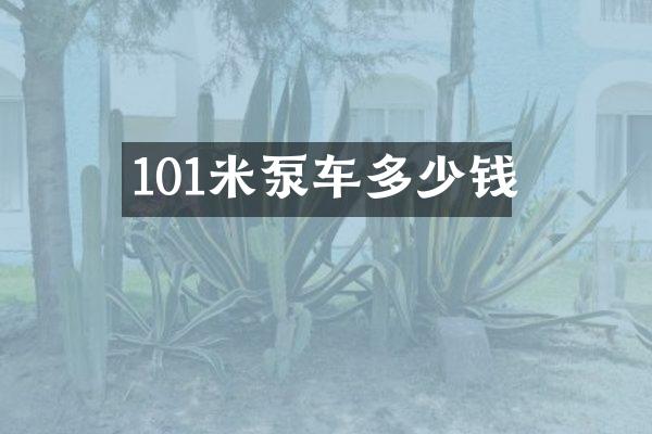 101米泵車多少錢