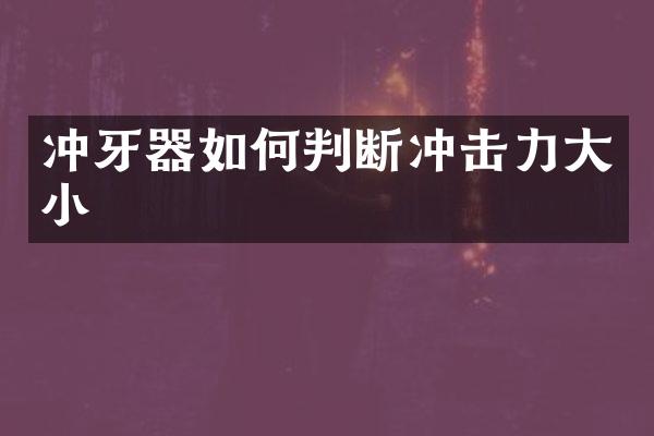 沖牙器如何判斷沖擊力大小