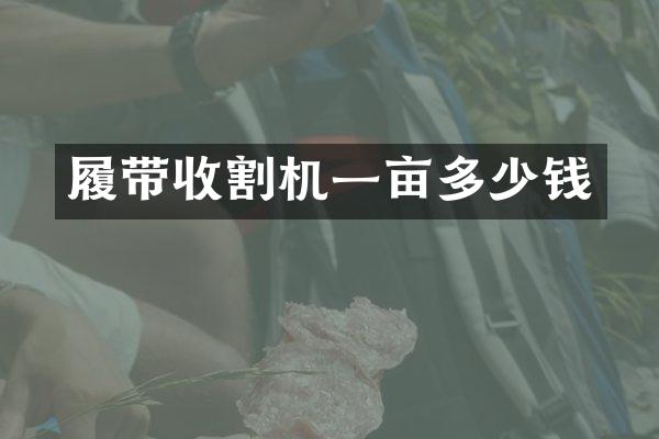 履帶收割機(jī)一畝多少錢