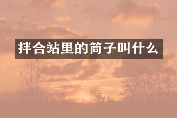 拌合站里的筒子叫什么