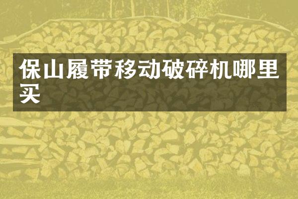 保山履帶移動破碎機(jī)哪里買