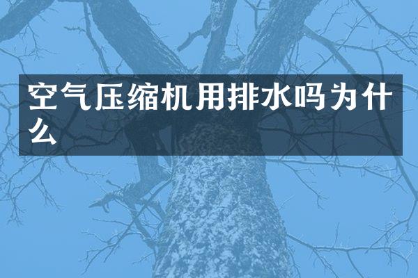 空氣壓縮機用排水嗎為什么