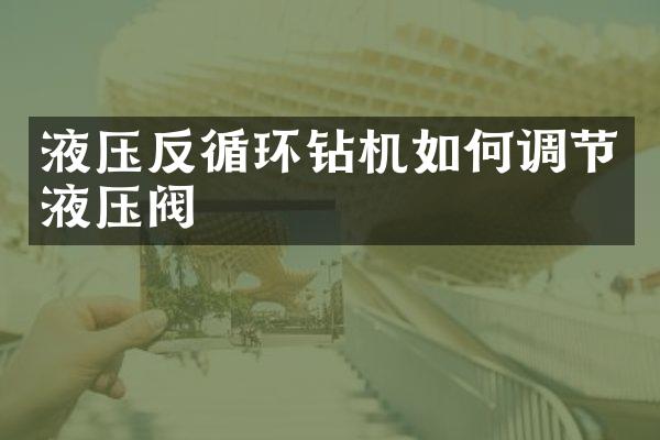 液壓反循環(huán)鉆機如何調(diào)節(jié)液壓閥