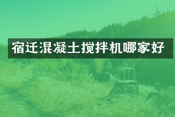 宿遷混凝土攪拌機哪家好