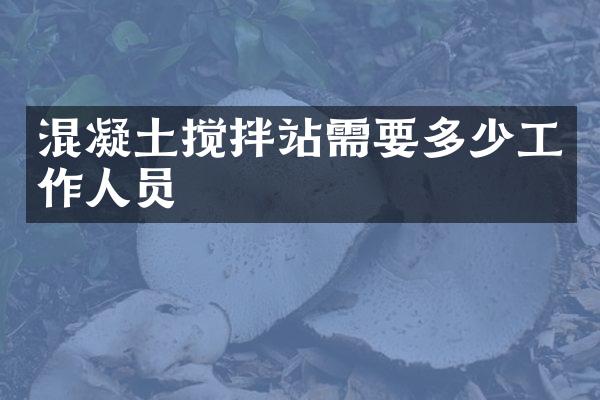 混凝土攪拌站需要多少工作人員