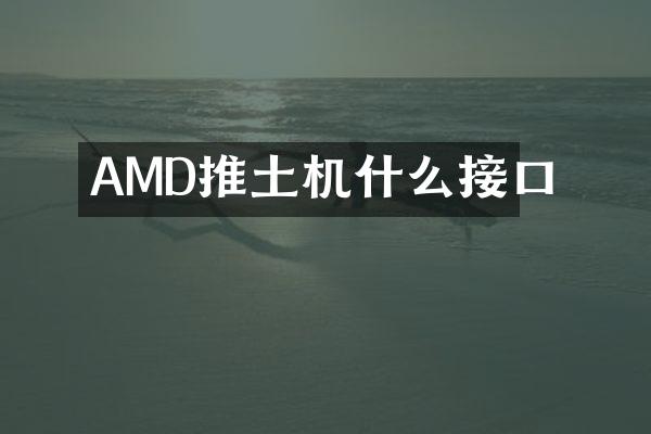 AMD推土機什么接口