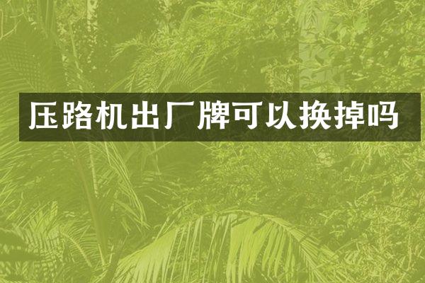 壓路機出廠牌可以換掉嗎