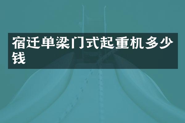 宿遷單梁門式起重機(jī)多少錢