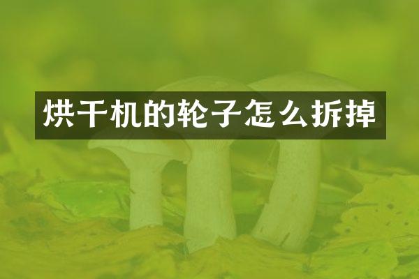 烘干機(jī)的輪子怎么拆掉